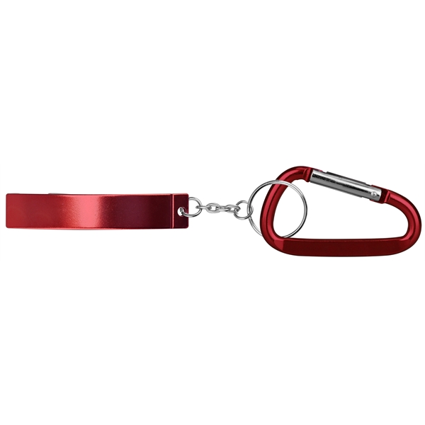 Jumbo size plain bottle opener with key chain and carabineer.... from ASI 74585 Nu Promo International / Nu Promo Line