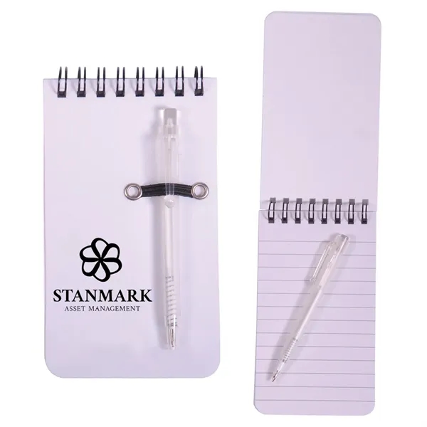 Spiral jotter with lined notebook paper and pen.... from ASI 63549 Jornik Manufacturing Corp / Jornik