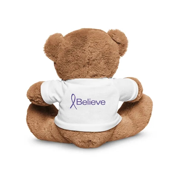3.5" x 8.5" x 10" polyester plush brown bear with customizable... from ASI 79530 Prime Line