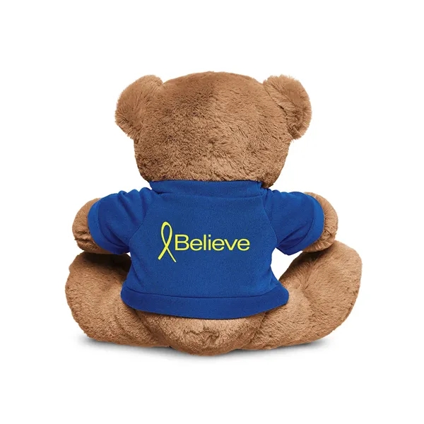 3.5" x 8.5" x 10" polyester plush brown bear with customizable... from ASI 79530 Prime Line
