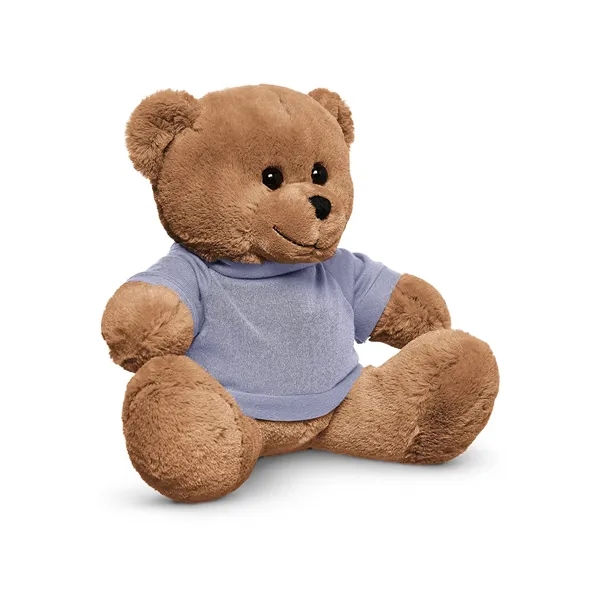 3.5" x 8.5" x 10" polyester plush brown bear with customizable... from ASI 79530 Prime Line