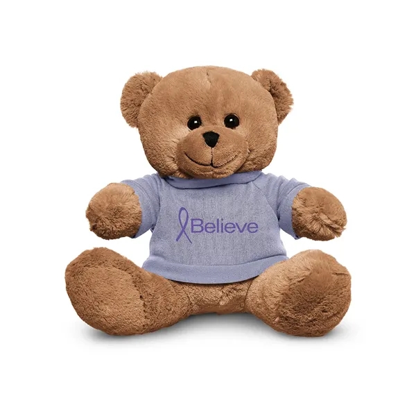 3.5" x 8.5" x 10" polyester plush brown bear with customizable... from ASI 79530 Prime Line