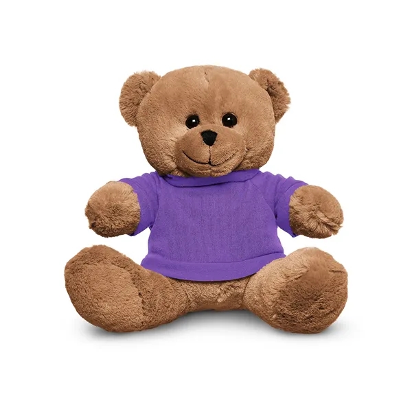 3.5" x 8.5" x 10" polyester plush brown bear with customizable... from ASI 79530 Prime Line