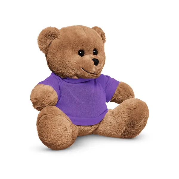 3.5" x 8.5" x 10" polyester plush brown bear with customizable... from ASI 79530 Prime Line