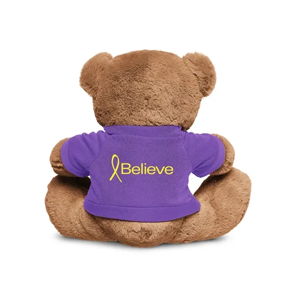 3.5" x 8.5" x 10" polyester plush brown bear with customizable... from ASI 79530 Prime Line
