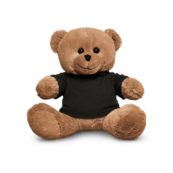 3.5" x 8.5" x 10" polyester plush brown bear with customizable... from ASI 79530 Prime Line