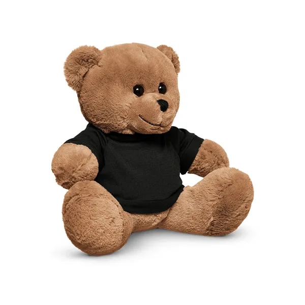 3.5" x 8.5" x 10" polyester plush brown bear with customizable... from ASI 79530 Prime Line