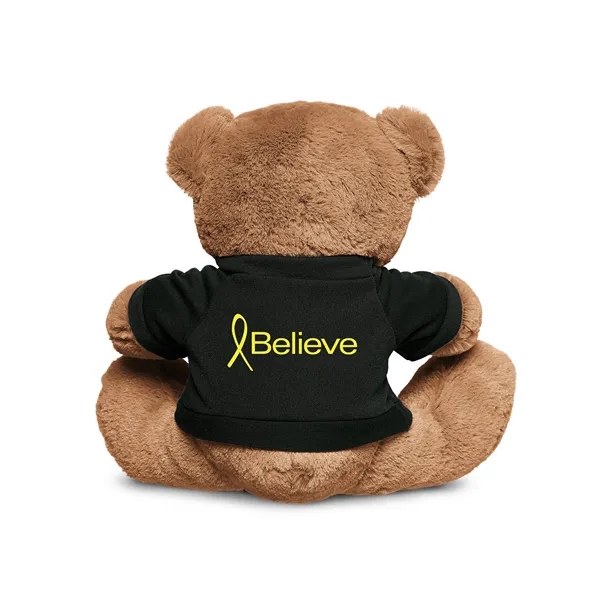 3.5" x 8.5" x 10" polyester plush brown bear with customizable... from ASI 79530 Prime Line