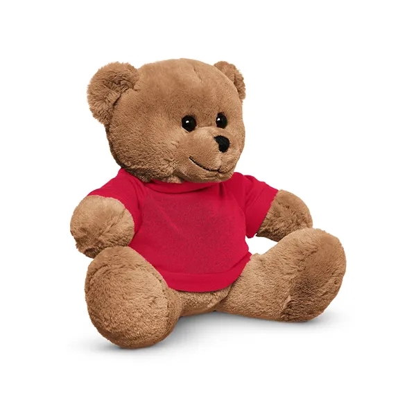 3.5" x 8.5" x 10" polyester plush brown bear with customizable... from ASI 79530 Prime Line