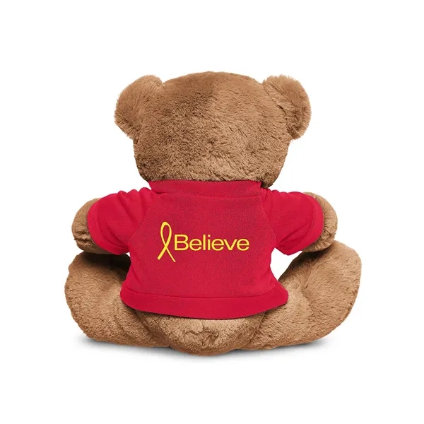 3.5" x 8.5" x 10" polyester plush brown bear with customizable... from ASI 79530 Prime Line