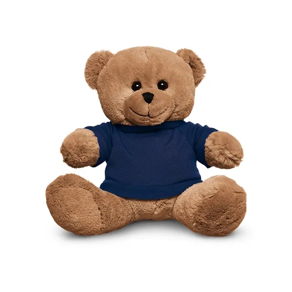 3.5" x 8.5" x 10" polyester plush brown bear with customizable... from ASI 79530 Prime Line