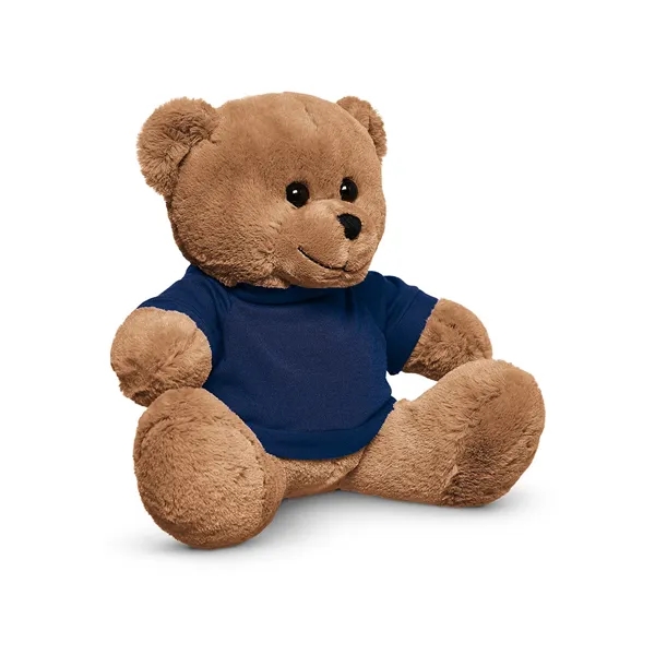 3.5" x 8.5" x 10" polyester plush brown bear with customizable... from ASI 79530 Prime Line