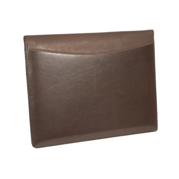 Glazed bonded calfskin portfolio with a faux suede spine, 3 inner... from ASI 79530 Prime Line