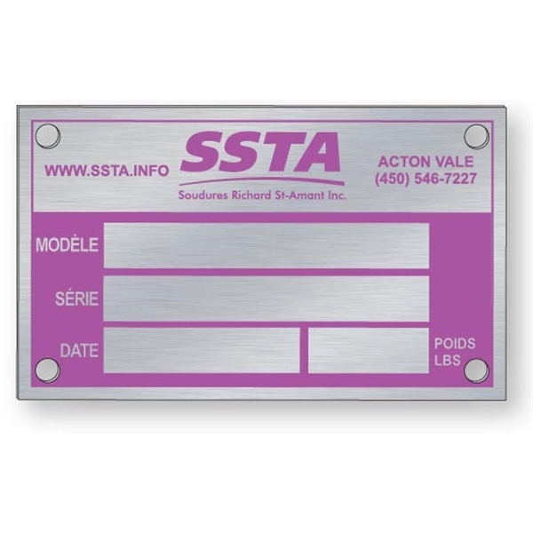 .032" Anodised Satin Aluminum Plates. Ideal for long term outdoor use.... from ASI 87400 ArtechPro