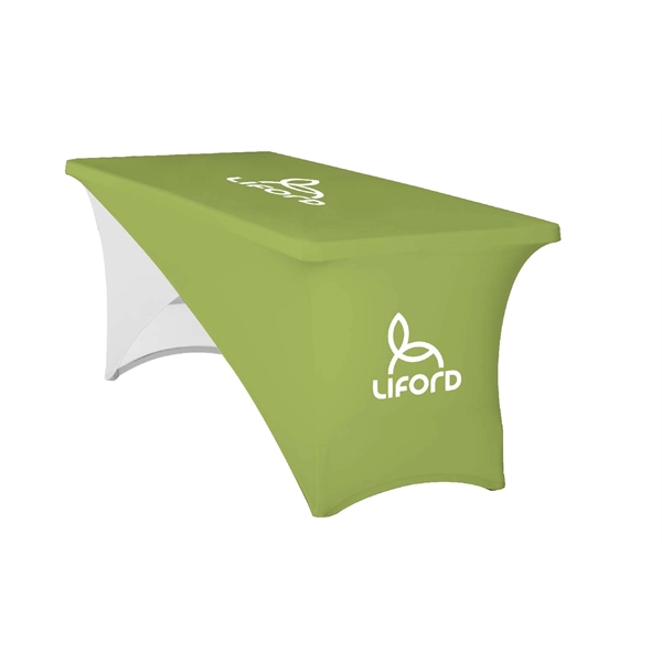 Fitted Elastic Cross-Over Table Cover - 7oz Polyester w Dye Sublimation... from ASI 49891 Discount Marketing Products