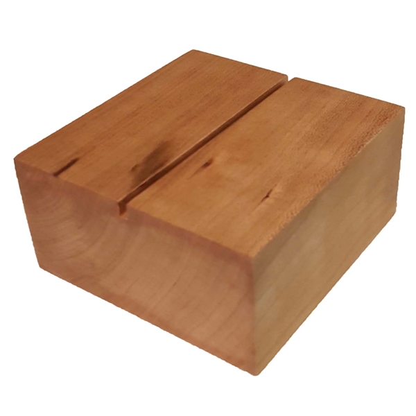 2.5" x 2.5" x 2.5" wood block paperweight/desk stand in eight... from ASI 92531 Unique Custom Products / UCP