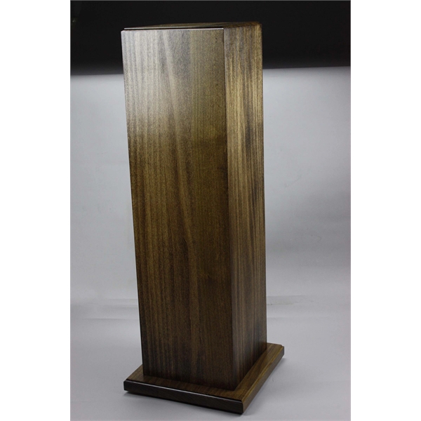 Award stand made of walnut wood measures 36" and is a... from ASI 92531 Unique Custom Products / UCP