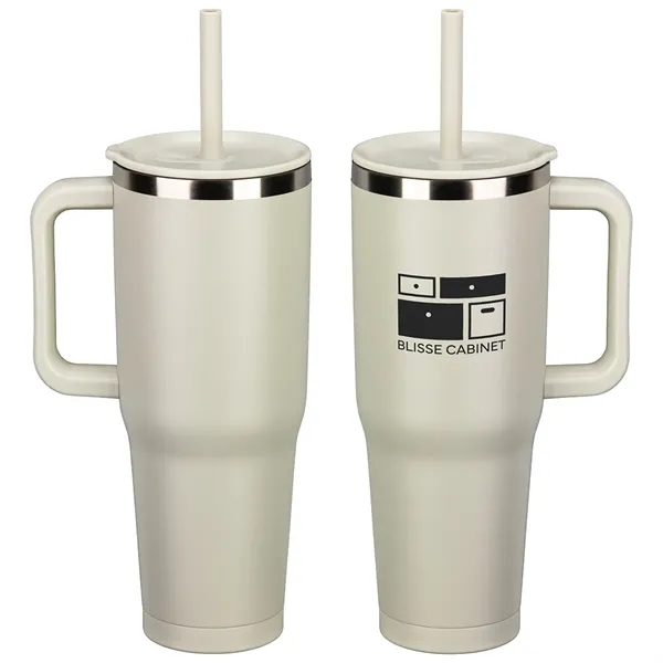 Summit 40 oz Insulated Stainless Steel Travel Mug with Press-In Straw... from ASI 36730 Ariel Premium Supply Inc