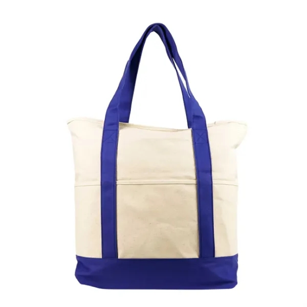 Deluxe Zippered Cotton Canvas Tote Bag... from ASI 39820 Opusline (Benmex) / Opus Line