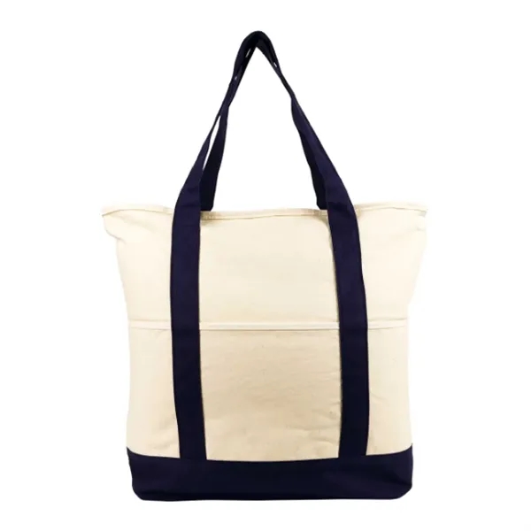 Deluxe Zippered Cotton Canvas Tote Bag... from ASI 39820 Opusline (Benmex) / Opus Line