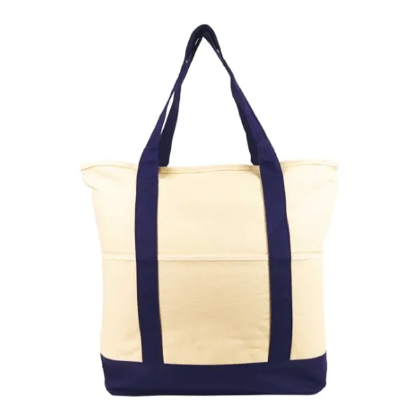 Deluxe Zippered Cotton Canvas Tote Bag... from ASI 39820 Opusline (Benmex) / Opus Line