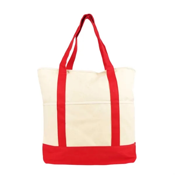 Deluxe Zippered Cotton Canvas Tote Bag... from ASI 39820 Opusline (Benmex) / Opus Line