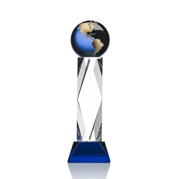 This award features a 4" Blue Optical global with gold or... from ASI 84592 St Regis Group / St Regis