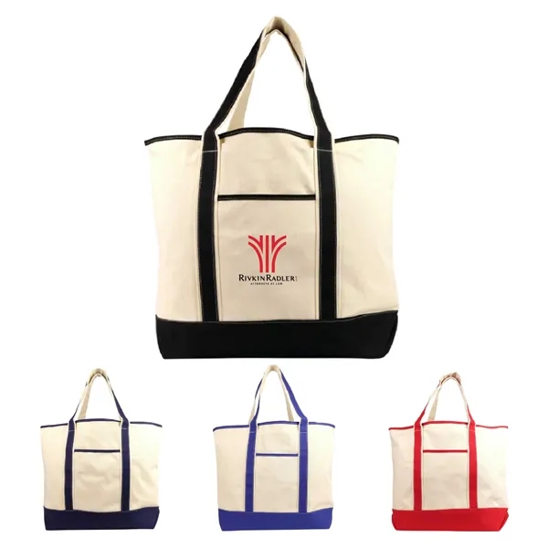 Deluxe Cotton Canvas Tote Bag w/ Outer Pocket... from ASI 39820 Opusline (Benmex) / Opus Line