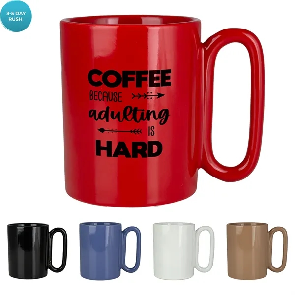11 oz. ceramic mug with large handle.... from ASI 57653 Gold Bond