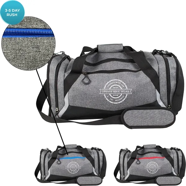 11" x 20 1/2" x 10" duffle bag with three external... from ASI 57653 Gold Bond