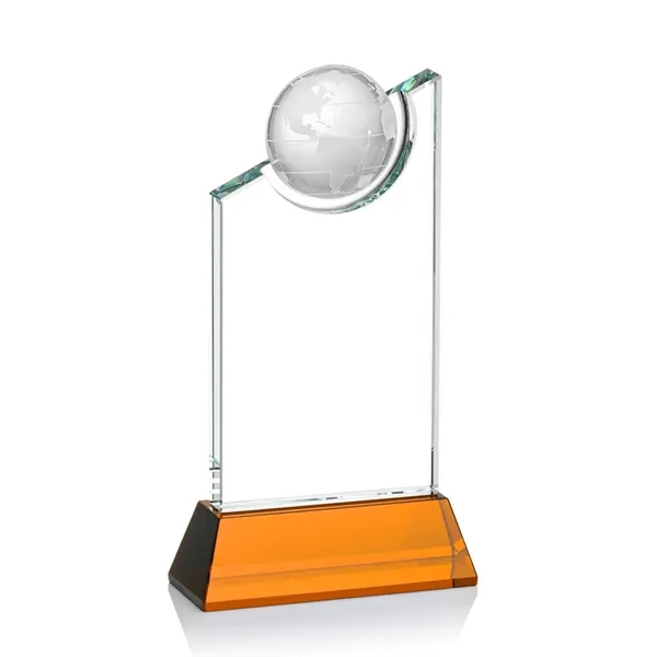 A towering crystal work of achievement recognition with a global flare... from ASI 84592 St Regis Group / St Regis