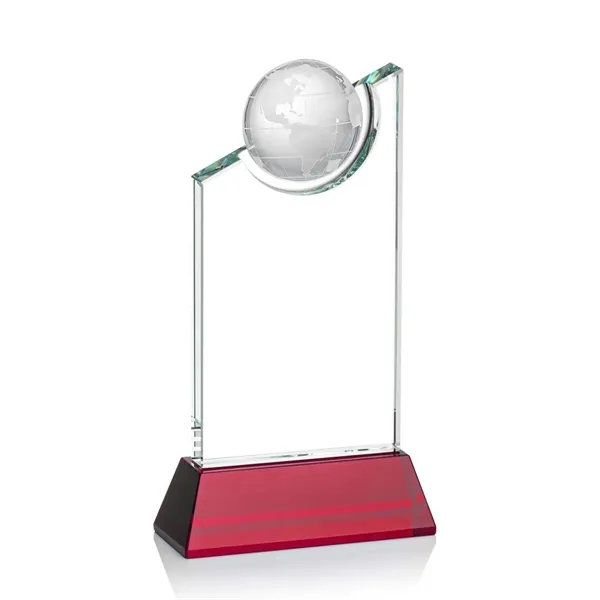 A towering crystal work of achievement recognition with a global flare... from ASI 84592 St Regis Group / St Regis