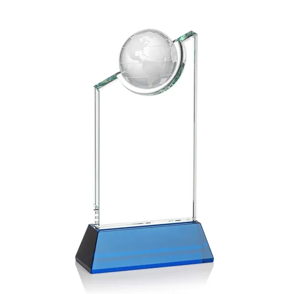 A towering crystal work of achievement recognition with a global flare... from ASI 84592 St Regis Group / St Regis