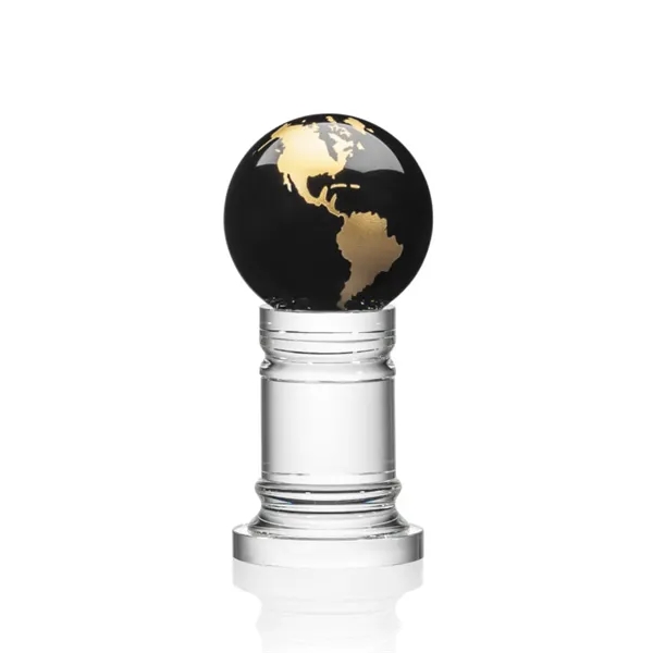 The Colvernstone Globe Award features an exquisite 4" Black Optical Crystal... from ASI 84592 St Regis Group / St Regis