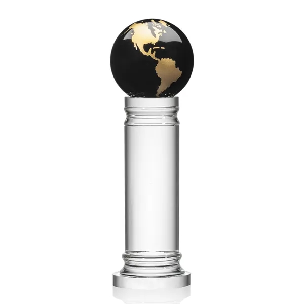 The Colvernstone Globe Award features an exquisite 4" Black Optical Crystal... from ASI 84592 St Regis Group / St Regis