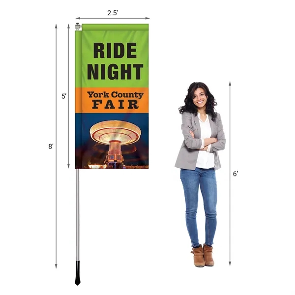 2.5' x 5' Custom Double Sided Windchaser Flag Kit... from ASI 80228 Quinn