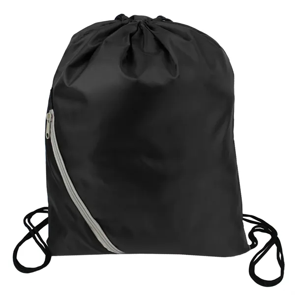 13.5" x 18" drawstring backpack with zippered front pocket.... from ASI 37980 Bagworld