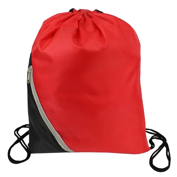 13.5" x 18" drawstring backpack with zippered front pocket.... from ASI 37980 Bagworld