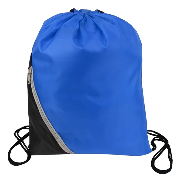 13.5" x 18" drawstring backpack with zippered front pocket.... from ASI 37980 Bagworld