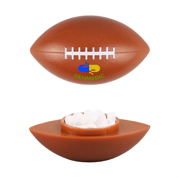 Football-shaped container filled with sugar-free peppermints.... from ASI 61966 HPG / Mixie