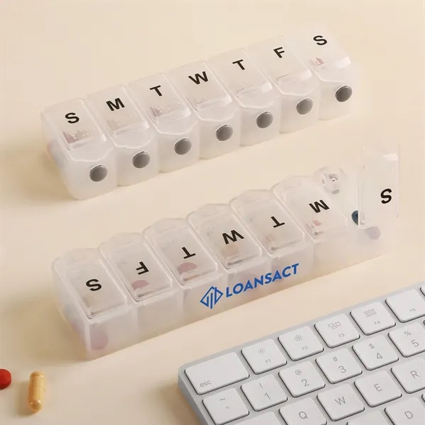 7-day pill box with a push button.... from ASI 61966 HPG / Mixie