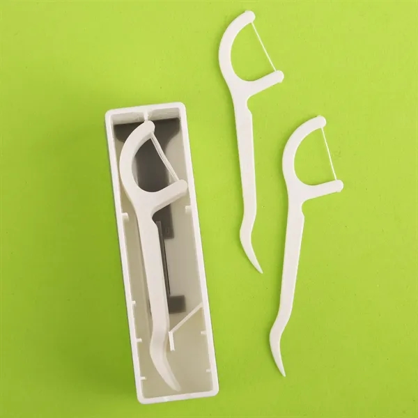 Dental floss pick holder with 10 dental floss picks. Refillable.... from ASI 61966 HPG / Mixie