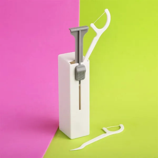 Dental floss pick holder with 10 dental floss picks. Refillable.... from ASI 61966 HPG / Mixie