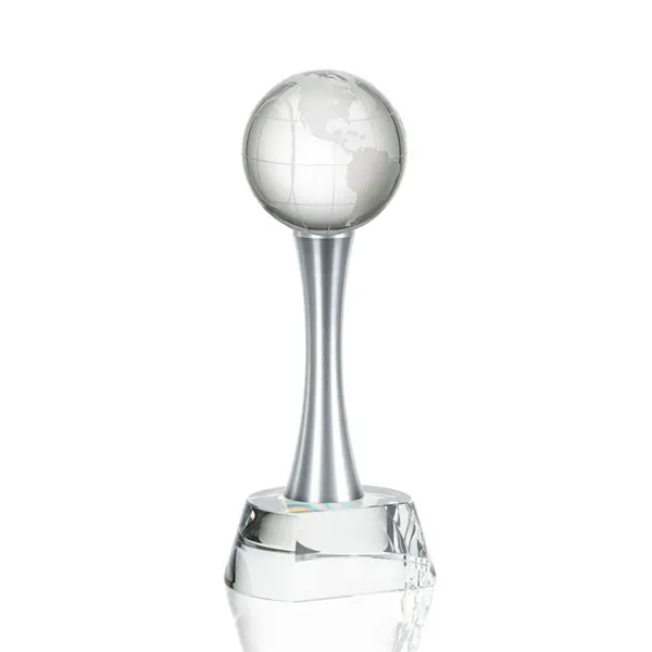 Elegantly statuesque award with an optical crystal base and optical globe... from ASI 84592 St Regis Group / St Regis