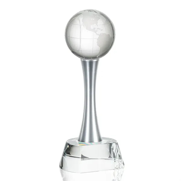 Elegantly statuesque award with an optical crystal base and optical globe... from ASI 84592 St Regis Group / St Regis