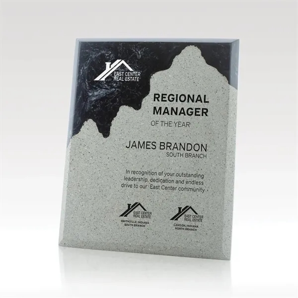 Distinctive recognition wall plaque with a contemporary flair achieved in concrete... from ASI 93986 Visions/Awardcraft / Visions Awards