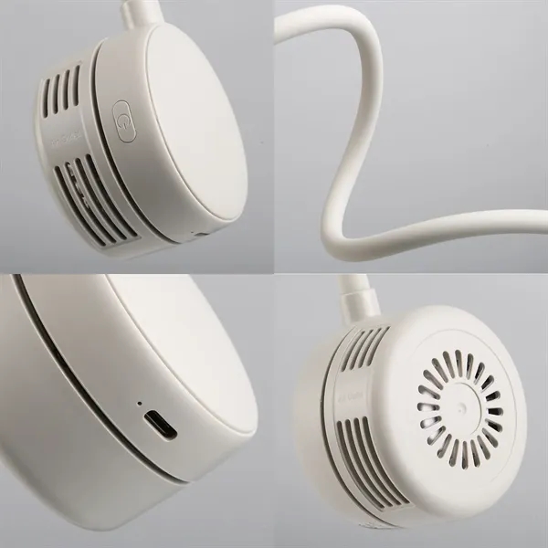 Rechargeable neck fan with 3 speeds & rotatable fans, has a... from ASI 61966 HPG / Mixie