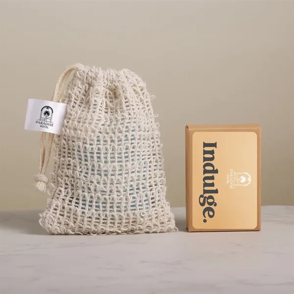 3.5oz. natural bar soap in exfoliating loofah bag.... from ASI 61966 HPG / Mixie