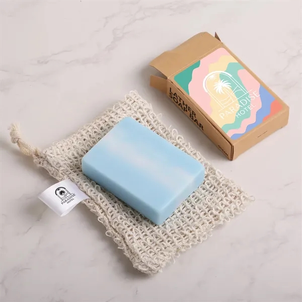 3.5oz. natural bar soap in exfoliating loofah bag.... from ASI 61966 HPG / Mixie