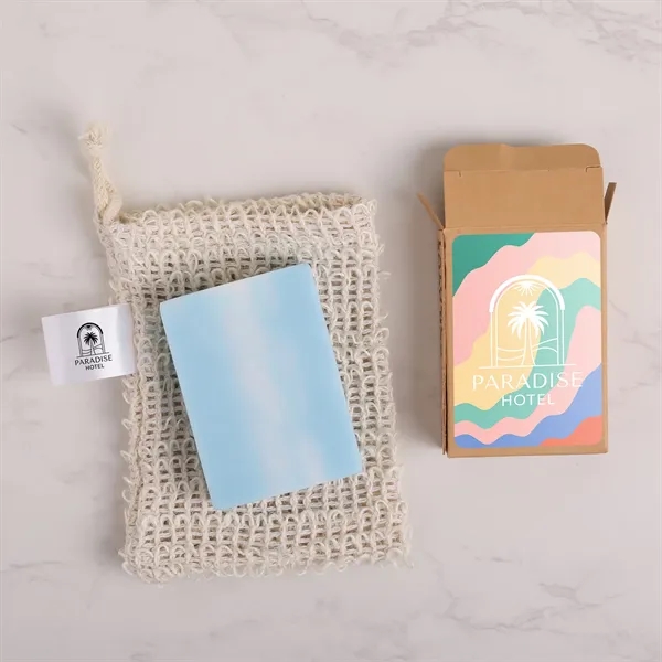 3.5oz. natural bar soap in exfoliating loofah bag.... from ASI 61966 HPG / Mixie